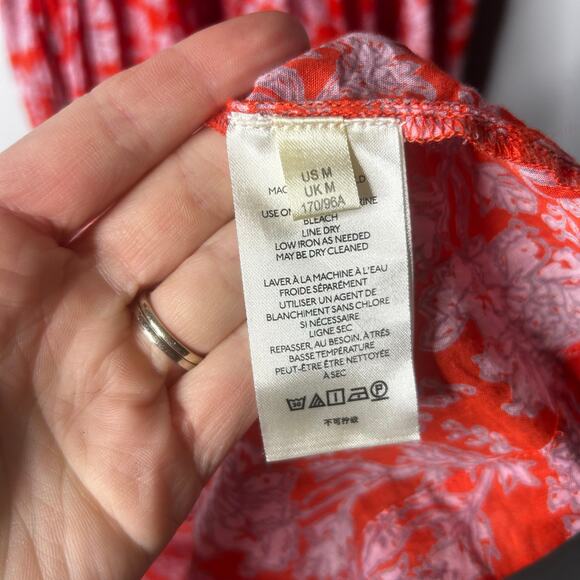 Free People Bonita Boho Floral Flutter Tiered Maxi Dress Women's Medium Romantic - Picture 5 of 14